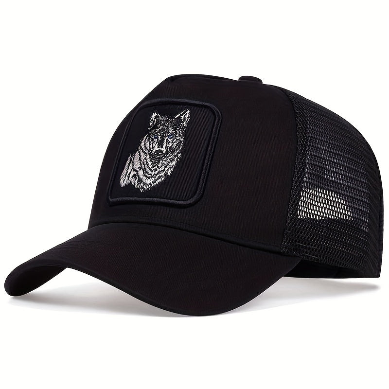 Men's Wolf Pattern Baseball Cap Adjustable Hat Spring Autumn Summer