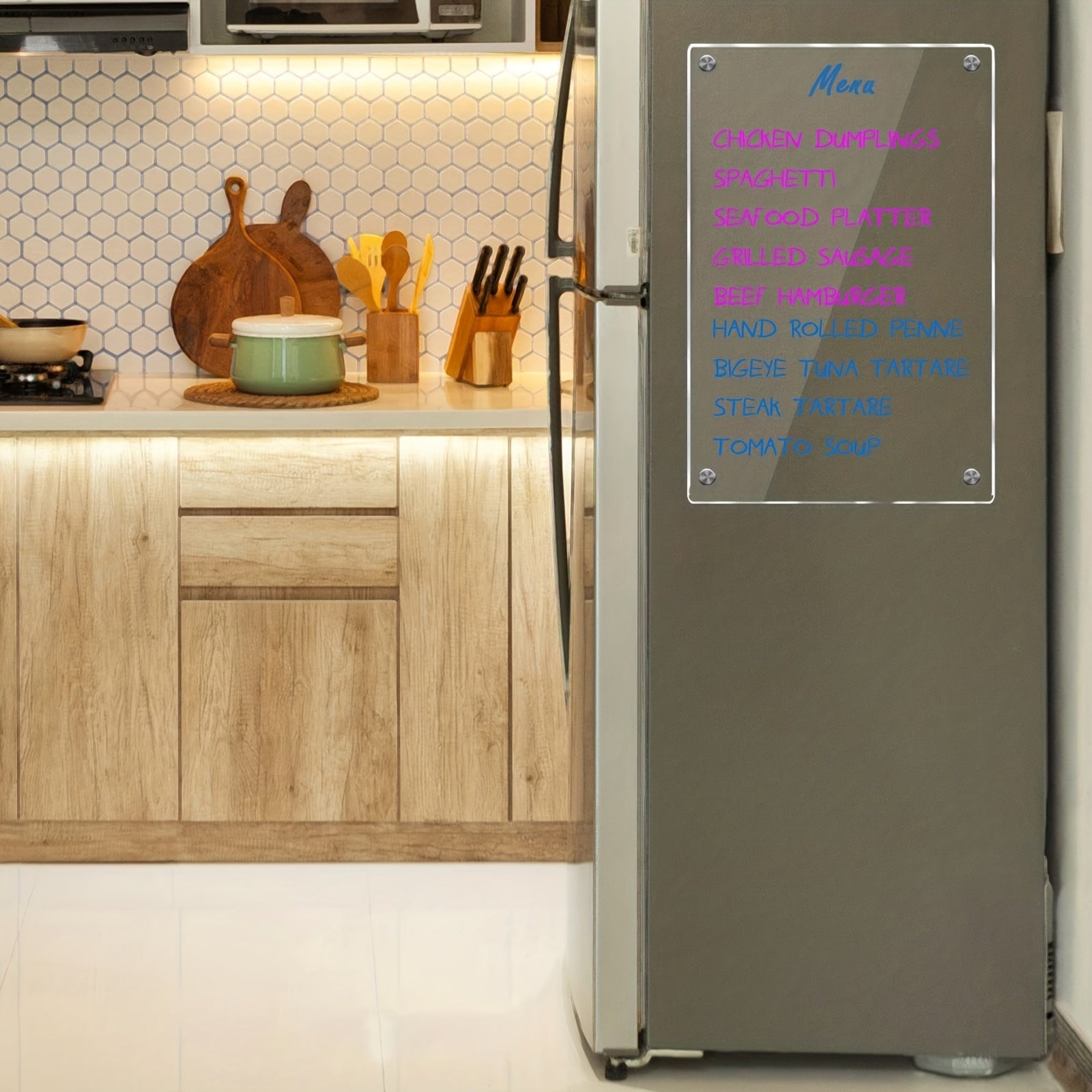 20x30 Acrylic Magnet Dry Erase Board Fridge Calendar with 4 Markers