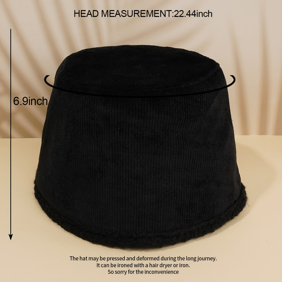 Women's Vintage Bucket Hat Fall Winter Brim Basin Hat