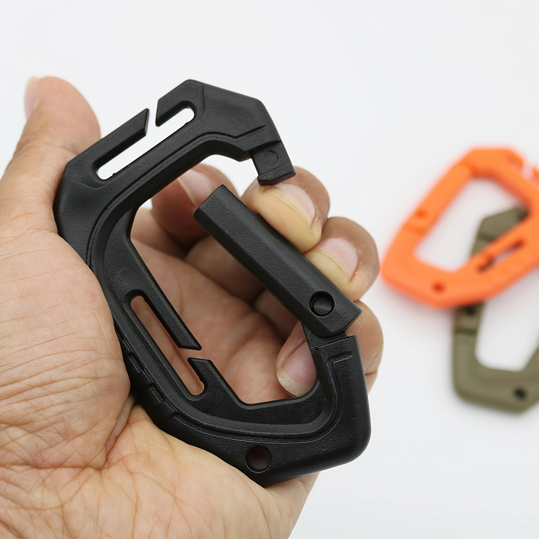 4pcs Outdoor Multifunctional D-shaped Ring Keychain Buckle