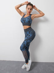 Women's Seamless Tank Top & High Waist Trousers Tracksuit Sports Fitness Set
