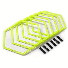 6pcs Hexagonal Speed & Agility Training Rings Soccer Football Basketball Aid