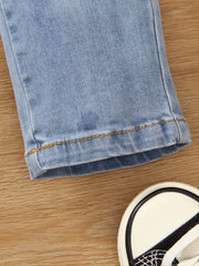 Toddler Girls Animals Embroidered Denim Jeans