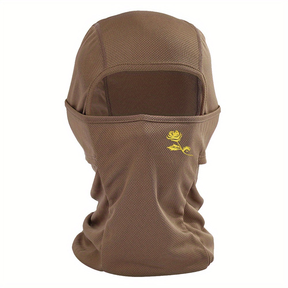 Rose Flower Print Outdoor Cycling Hat Sunscreen Windproof Headgear