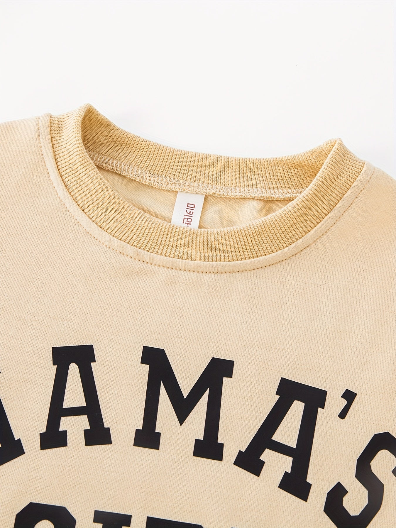 Girls 'Mama's Girl' Print Sweatshirt Top for Sports Casual Outfit