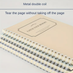 4pcs A5 Spiral Double Wire Coil Notebook 60 Sheets Student Diary