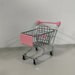 Mini Shopping Cart Decor Small Cosmetic Storage Supermarket Handcart Mini Cart