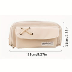 Large Capacity Pencil Bag Soft Cloth Student School Supplies Storage Bag