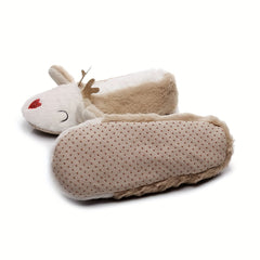 Men's Deer House Slippers Soft Anti-Skid Winter Shoes