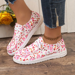 Women's Skate Shoes with Ice Cream & Heart Cartoon Patterns