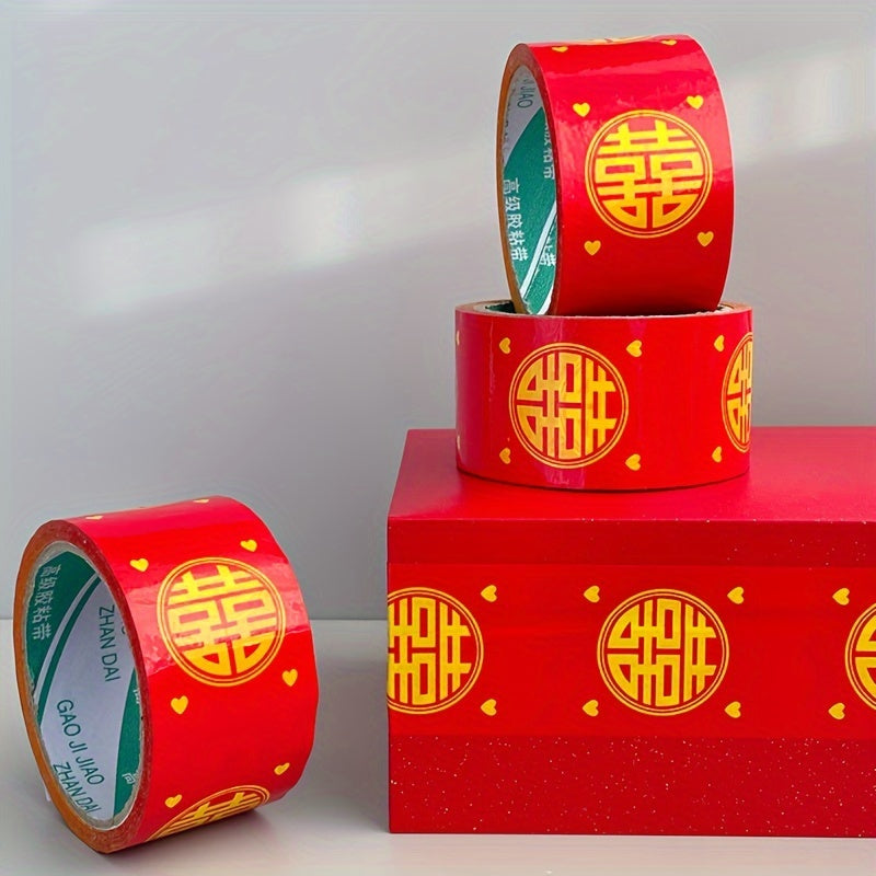 Chinese Character Red Tape Wedding Venue Arrangement Props 35m