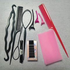 Hair Accessories Set Topsy Tail Hair Tool Hair Loop Hair Ties Hair Clips Combs