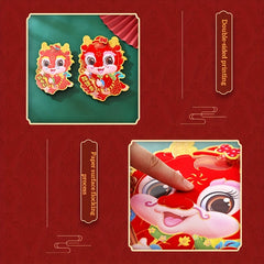 Dragon Year Spring 3D Zodiac Door Stickers Double Sided Printing Stickers
