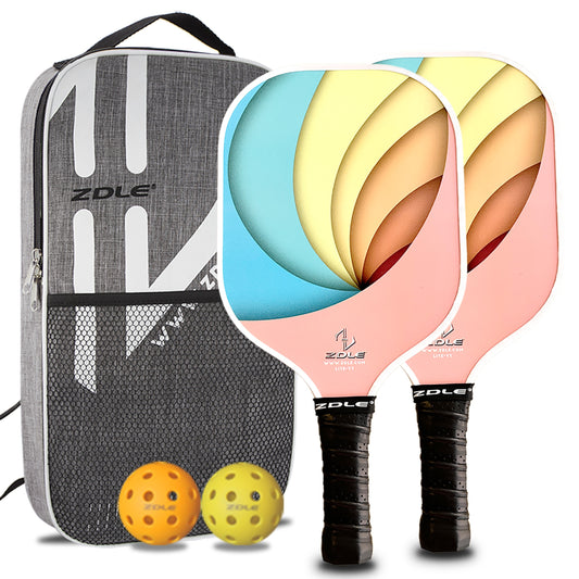 ZDLE 2pcs Pickleball Paddle Set Lite Series Y3 with Pickleballs & Backpack