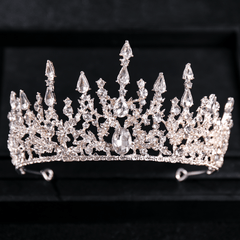 Purple Vintage Rhinestone Bridal Crown Tiara Wedding Headpiece