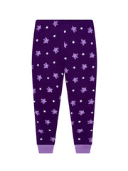 Girls Unicorn Glowing Purple Pajamas Set