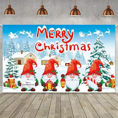 Christmas Santa Claus Driving Decorative Banner Background