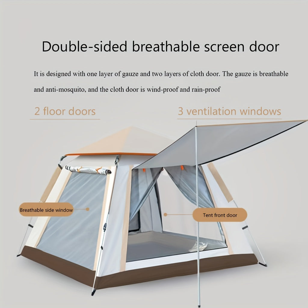 Durable Portable Tent for 3-4 People - Ideal for Family Outdoors