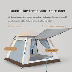 Durable Portable Tent for 3-4 People - Ideal for Family Outdoors