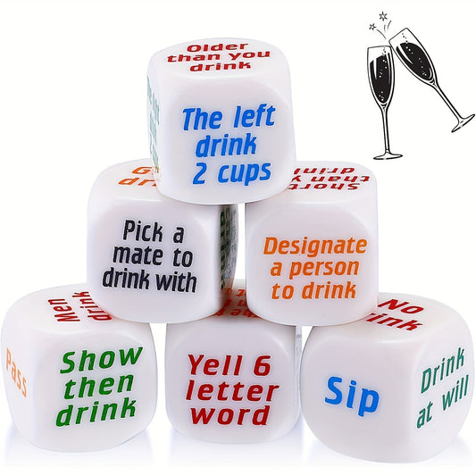 6pcs Drunk And Manic Decision Dice Set