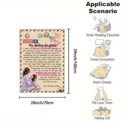 Flannel Blanket Mother's Blessing Gift Soft Warm Bed Sofa Use