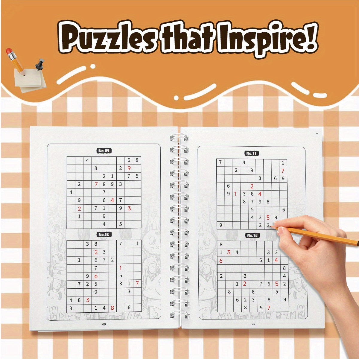 Sudoku Book for Adults Mental Challenge Focus & Relaxation Gift