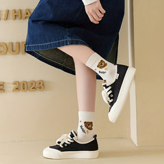 5 Pairs Bear Print Socks for Women