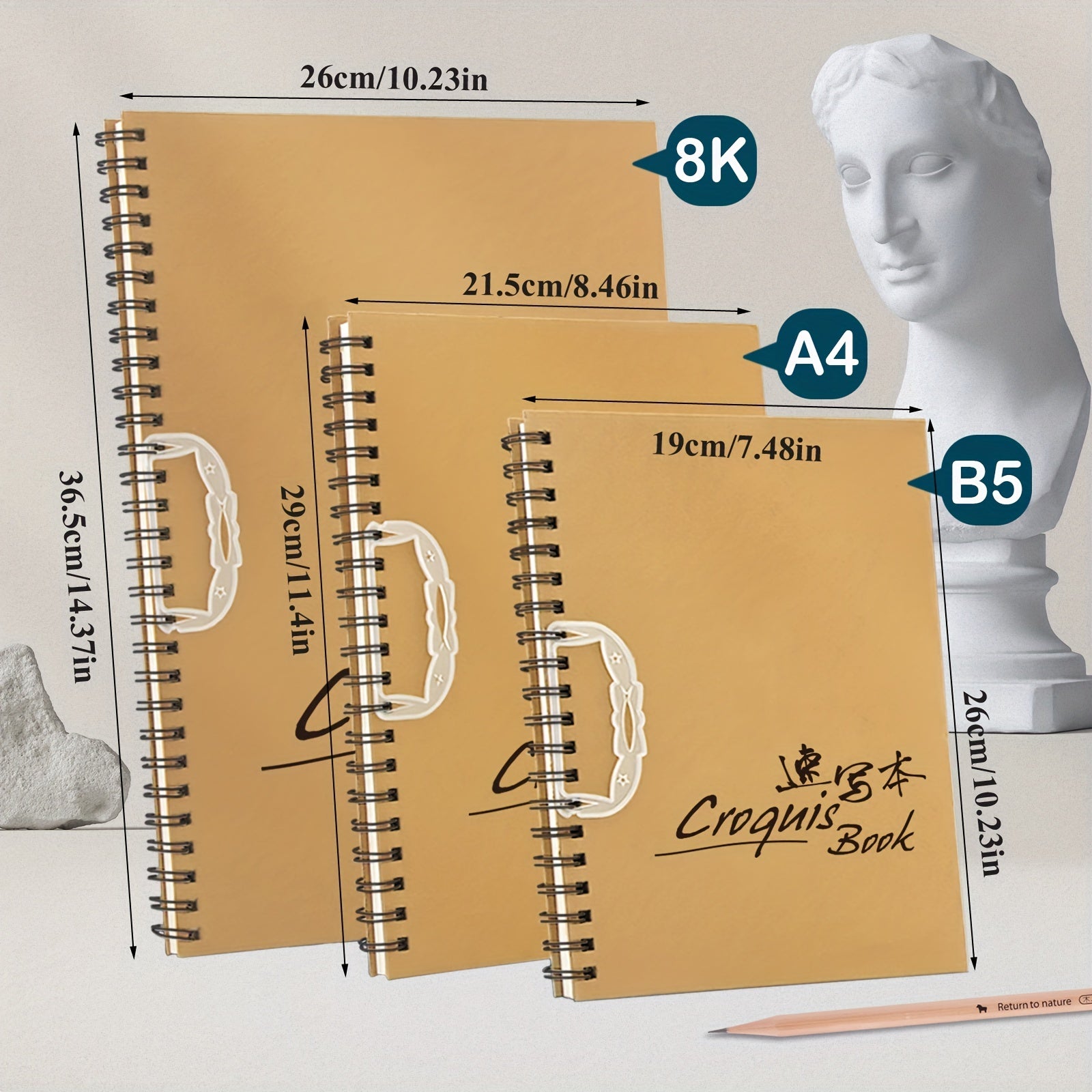 Cowhide Sketchbook 116 Pages Thickened Artist Portable Sketch Drawing Board