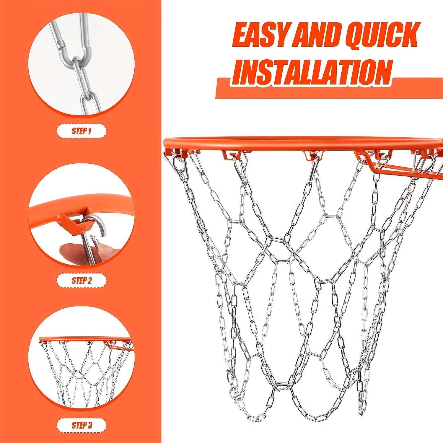 Stainless Steel Chain Basketball Net 12 Links