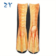 Men's Paw Pattern Crew Socks Casual Comfy Unisex Outdoor All Seasons Wear