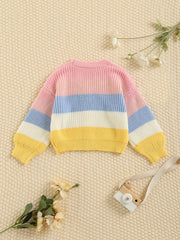 Toddler Girls Rainbow Knit Cardigan Top Kids Summer Clothes