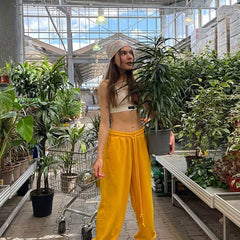 Women's Soft Elastic Waist Loose Jogger Sweatpants