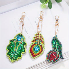 DIY Butterfly Rhinestone Key Chain Diamond Painting Pendant