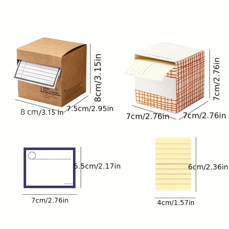 250 Sheets Pull-out Scroll Sticky Notes Set
