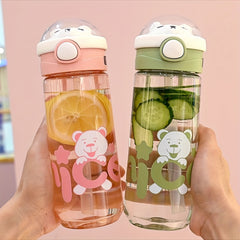550ml 650ml Leakproof Water Bottle Plastic Straw Cup for Outdoor Fitness Travel
