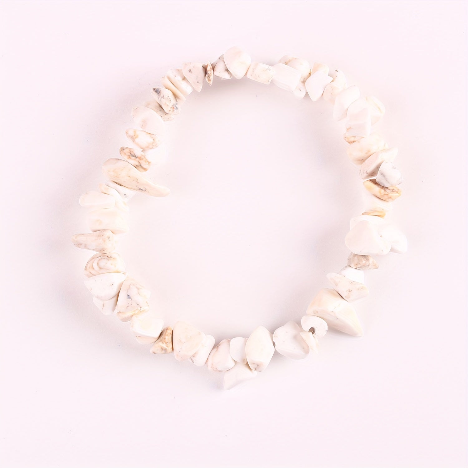 Natural Stone Crushed Stone Chain Bracelet Colorful Elastic Teen Bracelet