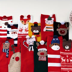 4 Pairs Cute Cartoon Pattern Socks for Women