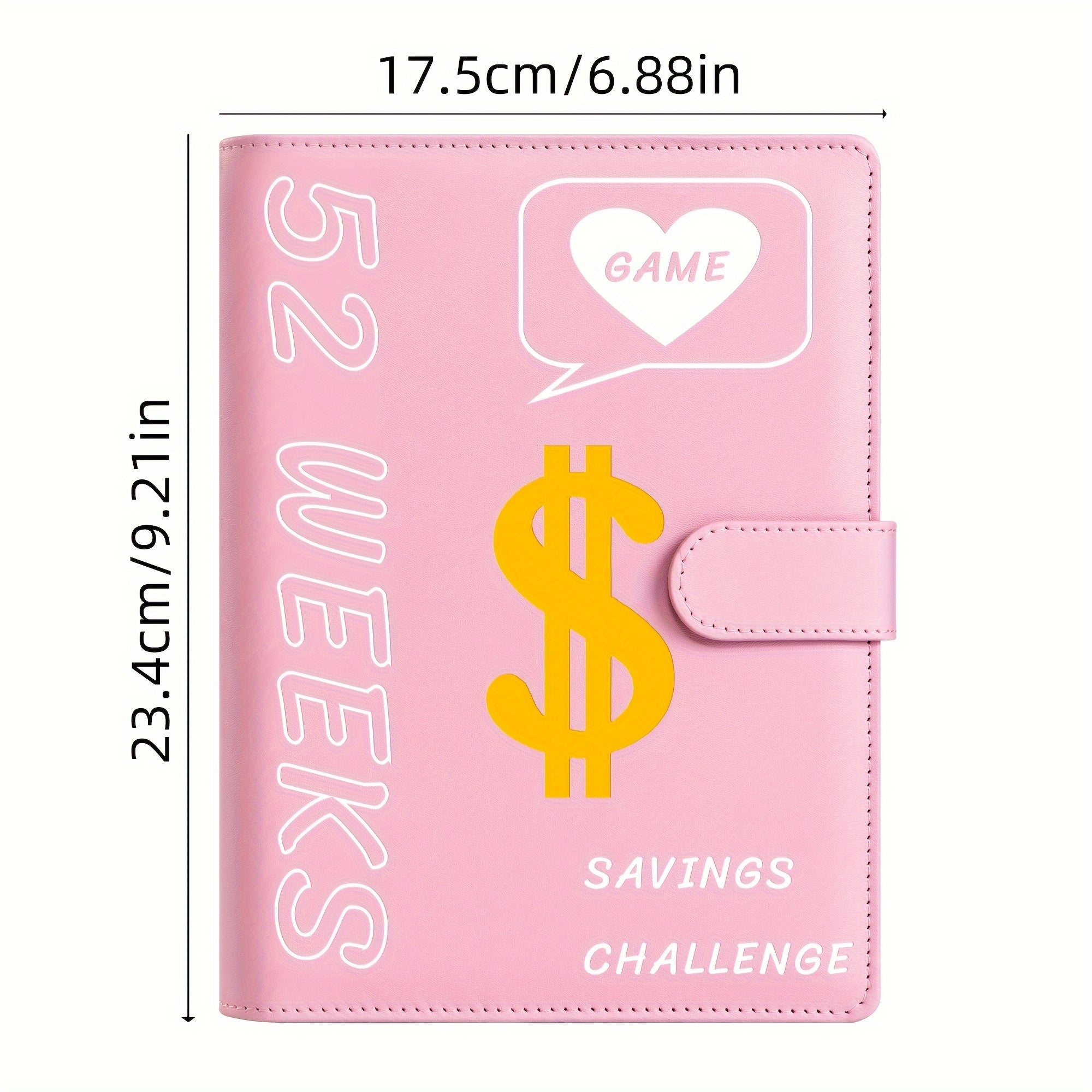52 Week Couple Challenge Envelope Binder with Stickers, Inner Lining