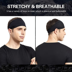 3pcs Elastic Sweat Absorbent Headbands for Men & Women