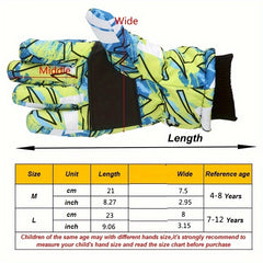 Kids Outdoor Skiing Gloves for Boys and Girls