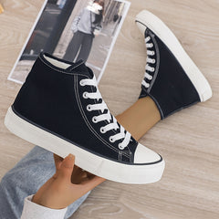 Thermal Furry High Top Canvas Sneakers