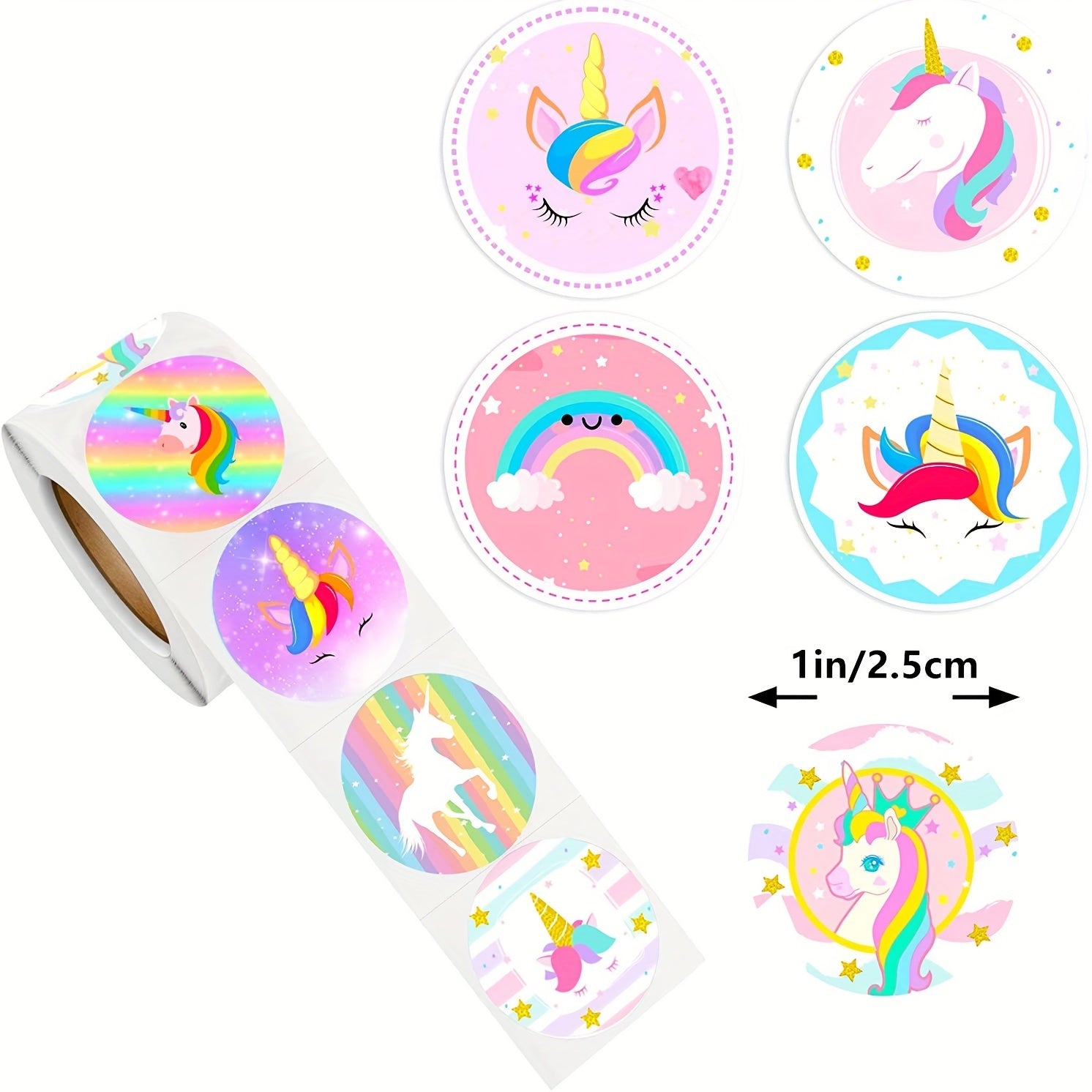 500pcs Roll 2 Cartoon Reward Stickers Labels for Office Stationery