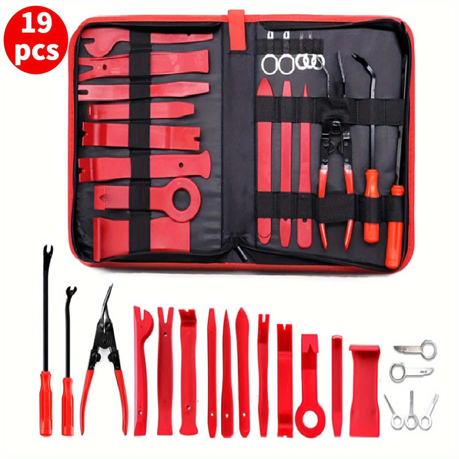 Car Audio Interior Disassembly Tools Set, 19pcs - Car Repair & Modification Kit