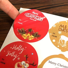 72pcs Christmas Stickers DIY Santa Snowman Puzzle Hand Ledger Cartoo