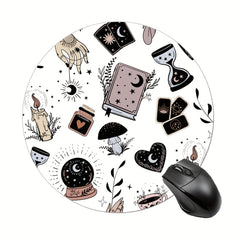 Round Mouse Pads Washable Fabrics Non Slip Rubber Base Computer Mouse Pads