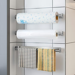 Wall Mounted Kitchen Paper Towel Holder Stainless Steel Rack