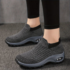 Women's Knit Slip On Sock Sneakers Air Cushion Shoes