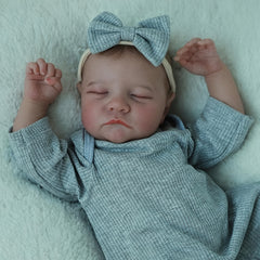 18 Inch Realistic Vinyl Levi Reborn Doll Fully Vinyl Body with Hand Painted Hair