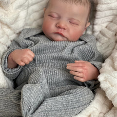 19" 49cm Reborn Doll Sleeping Doll Artificial Volumetric Skin Tone Hand Painted