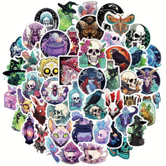 50pcs Pharmacist Vinyl Sticker Pack Waterproof Skull Decals Girls Teens Adults